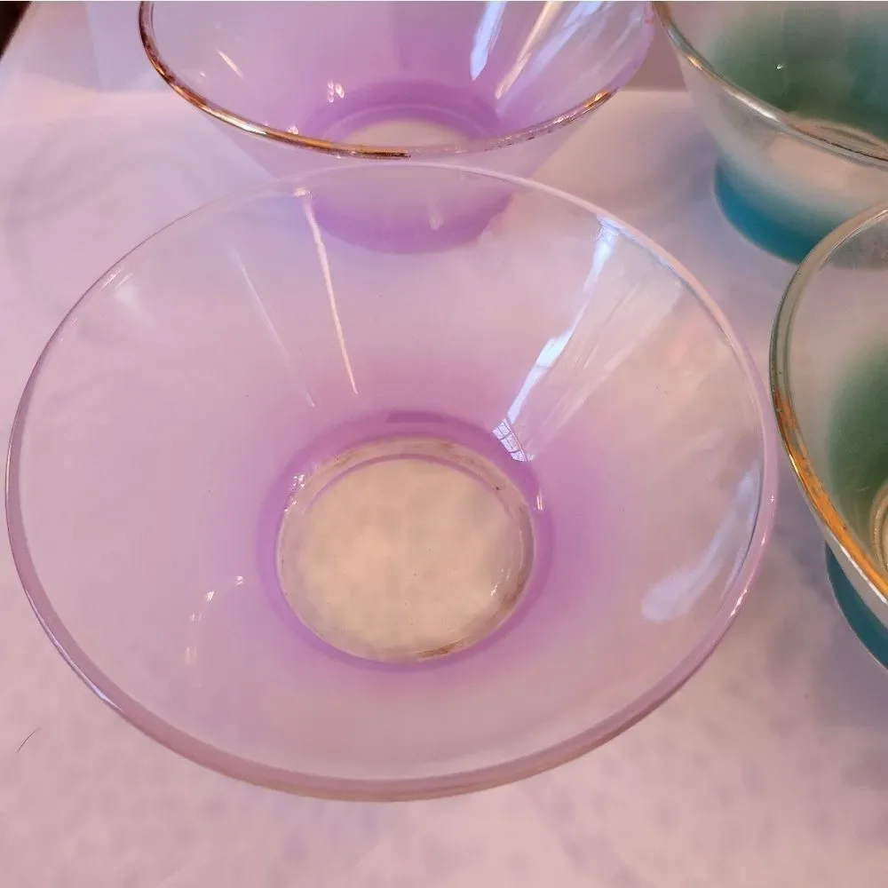 Vintage Pastel Glass Bowl Collection